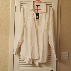 White jean blouse